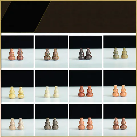 Naturholz Kalebassenform Buddha Perlen Sandelholz Ebenholz Palisander Abstandshalter Anhänger Für DIY Schmuck