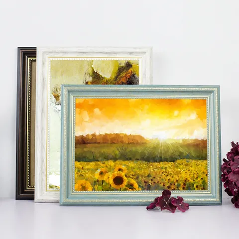 European Retro Style Plastic Photo Frame A2 A3 Large Wall Mounted Picture Frame For Living Room Bedroom Office Home Decor