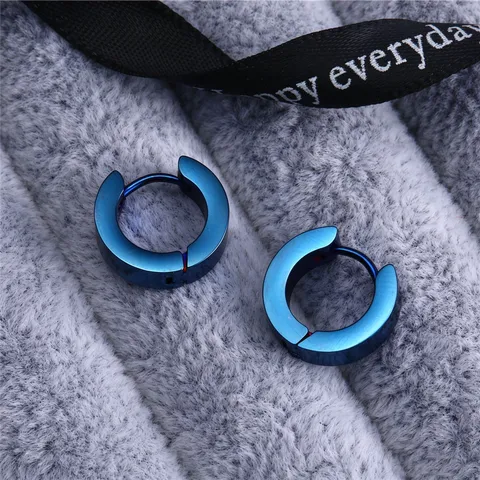 Boucles D'oreilles Créoles Minimalistes En Acier Inoxydable Petites Puces D'oreilles Huggie Pour Hommes Femmes Bijoux