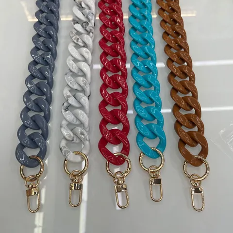 Bag Strap Chain Chunky Acrylic Resin Matte Frosted Replacement Handbag Handle Fashion Accessory