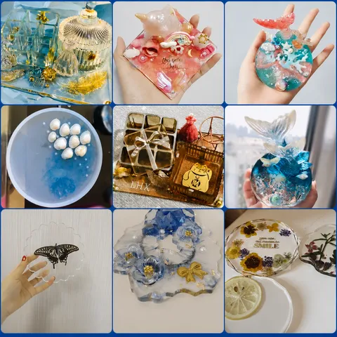 Stampo in Silicone per Colata di Resina Fai-da-te Superficie a Specchio Cuore Tondo Geometrico Base per Esposizione da Tavolo Stampo per Sottobicchieri per Resina Epossidica Artigianato Artistico Decorazione da Tavolo