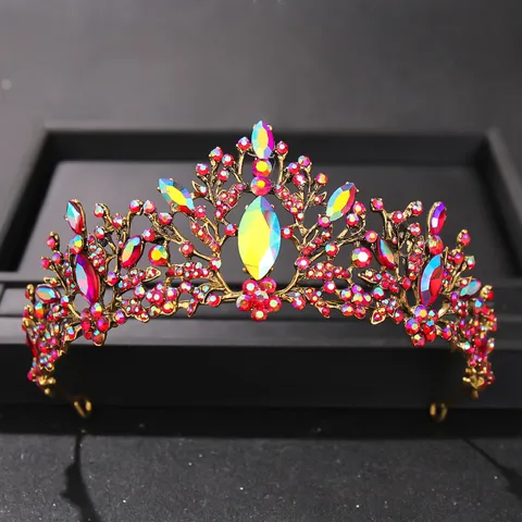 Baroque European Retro Wedding Crown For Bride Alloy Rhinestone Tiara Headpiece Vintage Party Prom Bridal Hair Accessories Jewelry
