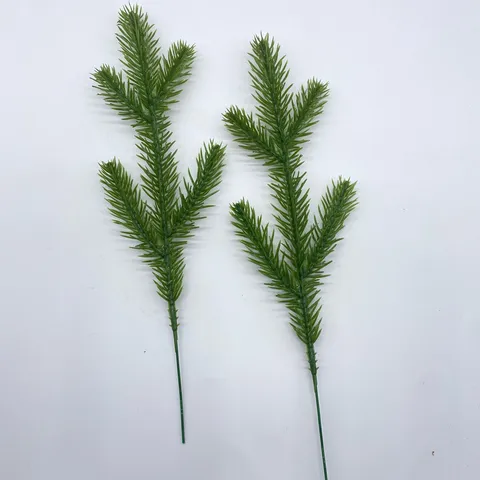 Realistic Artificial Pine Branch Simulation Green Pine Needles Plastic Tree Branch For DIY Floral Decoration Christmas Holiday Home Party Supply