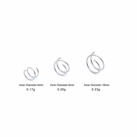 Edelstahl Spiral Nasenring Doppelreifen Piercing Schmuck Eineinhalb Schleife Nasenstecker Unisex Körperschmuck