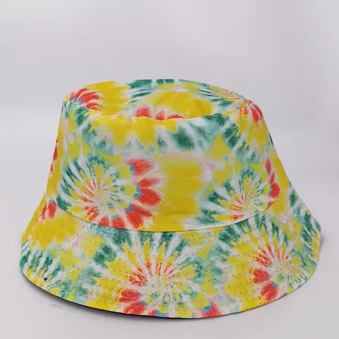 Reversible Bucket Hat For Women Men Summer Printed Polyester Sun Hat Casual Street Trend Fisherman Hat Outdoor Sun Protection Cap