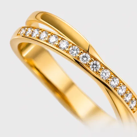 Stainless Steel Double Layer Cross Ring For Women Elegant Sparkling Zirconia X Shape Polished Band Ring Finger Jewelry