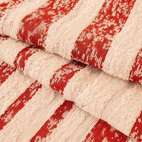 Modern Striped Plush Sofa Cushion Half Velvet Thick Warm Sofa Cover With Scalloped Edge Non-Slip Decorative Furniture Protector For Living Room