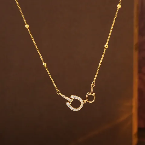 Französisches Vintage Trense Zirkonia Halskette Für Damen Kupfer Vergoldet Elegant Perlen Choker Halsketten Luxus Design Halsschmuck