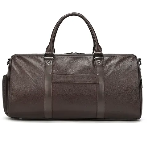 Echt Koeienhuid Leer Reistas Waterdicht Droge en Natte Scheiding Grote Capaciteit Duffel Tas Voor Mannen Vrouwen Zaken Fitness Weekend
