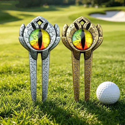 Relève-pitch Golf 3D Mauvais Œil Rétro en Alliage de Zinc Accessoire de Réparation avec Marqueur de Balle Magnétique Vintage