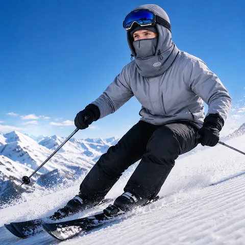 Winter Double-Layer Warm Balaclava Integrated Hat Mask Scarf Men Women Windproof Ear Protection Cycling Skiing Cap Hood