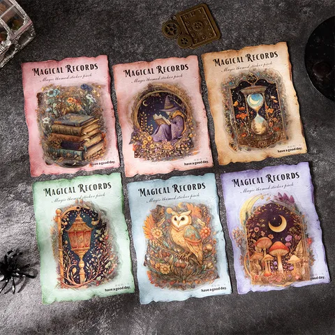Magical Records Serie Vintage PET Aufkleber Pack Magie Thema Scrapbooking DIY Dekorative Aufkleber Für Planer Journal Kunst