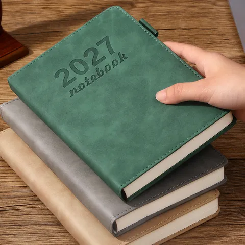 A5 Business Notebook Faux Leather Cover Thickened 360 Pages Wood-free Paper Journal For Office Student School Stationery Diary Planner