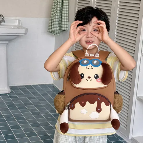 Sac à Dos Enfant en Néoprène Animal Mignon Léger Respirant Cartable pour Maternelle Garçons Filles Sac de Dessin Animé