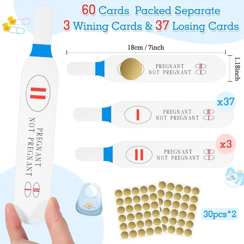 Baby Shower Pregnancy Announcement Scratch Off Cards Simulation Pregnancy Test Game Cards For Gender Reveal Party Favors