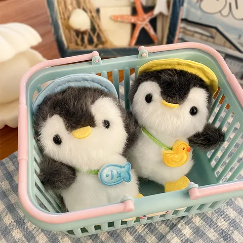 Cute Penguin Plush Keychain Stuffed Animal Toy Bag Charm Soft Polyester Plushie Doll Mini Animal Accessory Backpack Gift