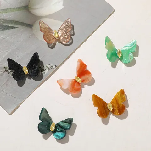 Glas Gekleurd Glazuur Vlinder DIY Charms Voor Haaraccessoires Schoenen Decor Dopamine Design Resin Look Vlinder Hangers