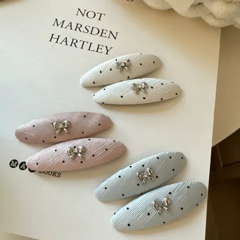 Pinza para el Cabello de Mota Estilo Coreano Con Lazo de Plata Vintage y Strass Pinza BB para Mujeres Accesorios de Moda