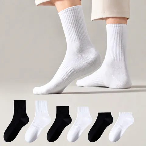 Unisex Μονόχρωμες Αθλητικές Κάλτσες Αναπνεύσιμο Πολυεστέρας Μέχρι τη Γάμπα Κοντές Κάλτσες για Άνδρες Γυναίκες Αθλητισμό Καθημερινά