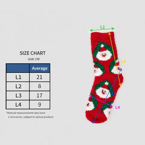 Calze da Pavimento in Pile Corallo Natalizio da Donna Morbide Calde Invernali Cartone Animato Renna Babbo Natale Pelose Comode Calze da Notte