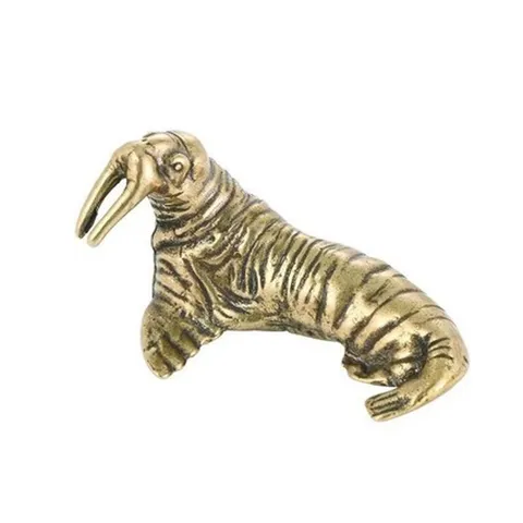 Vintage Antikbronze Legierung Meerestiere Mini Figuren Walross Seelöwe Delfin Meerjungfrau Statuen Schreibtisch Home Dekor