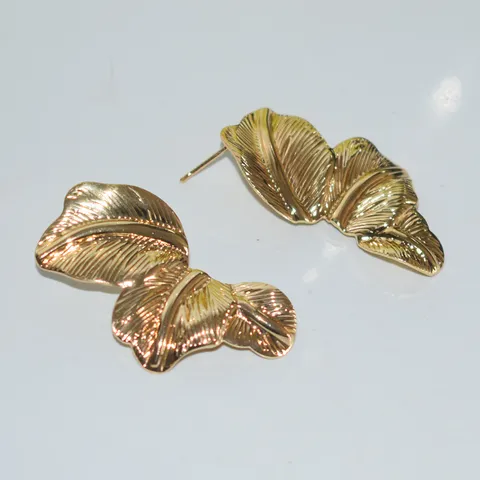 Fashion Gold Geometric Square Leaf Petal Drop Earrings For Women Elegant Artificial Pearl Iron Metal Earrings Jewelry Gift