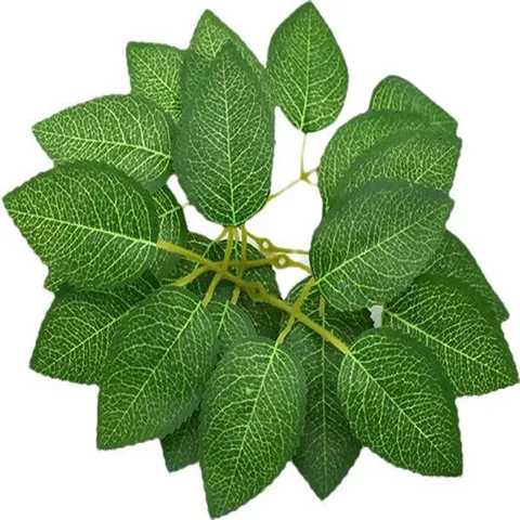 Artificial Silk Rose Leaves Green 6-Leaf Greenery For Wedding DIY Craft Home Party Floral Decoration Accessories