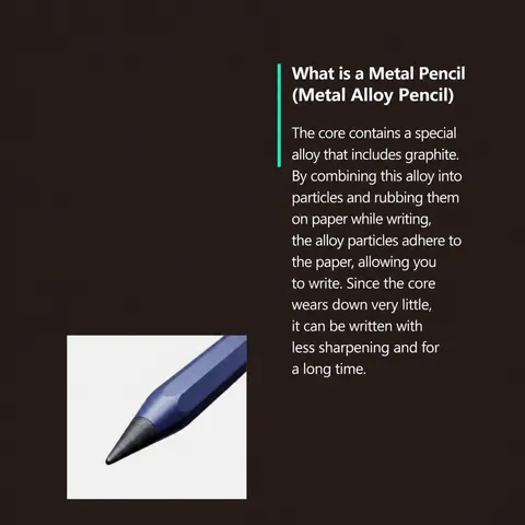 Modern Metal Eternal Pencil No Sharpening Inkless HB Pencil For Students Writing Drawing Office School Stationary Supplies