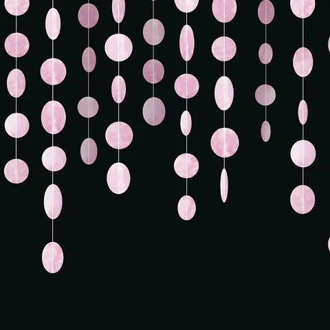Glitter Paper Circle Dots Garland Hanging Decoration For Birthday Wedding Party Venue Layout Aesthetic Indoor Decor Banner