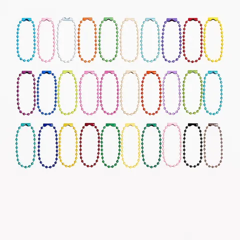 Colorful DIY Jewelry Accessories Ball Bead Chain For Guka Pindou Tags Lacquered Iron Hanging Chain Multicolored Craft Supplies Ornament