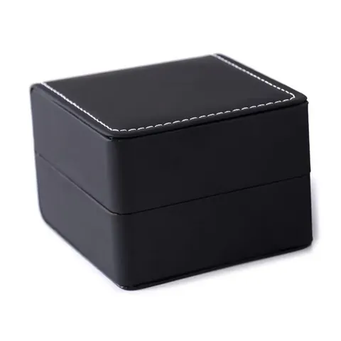 PU Leather Watch Jewelry Box For Men Women Minimalist Lychee Texture Storage Gift Box Square Wristwatch Packaging Case For Collection