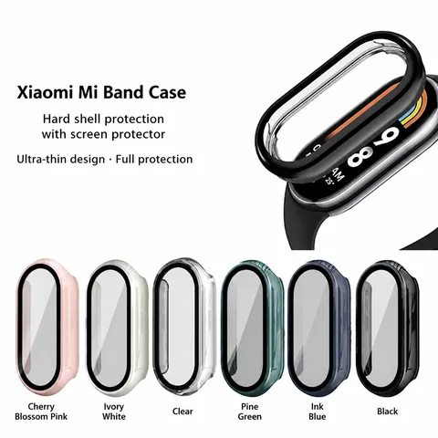 Smart Fitness Tracker Protective Case For Smart Band Hard PC Clear Cover Screen Protector Watch Accessories