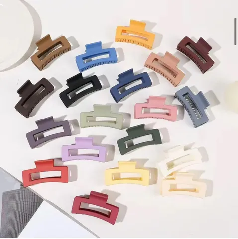 Women Square Hair Claw Clips Minimalist Matte Plastic Shark Clip Large Non-Slip Fashion Hair Accessories For Thin Thick Hair Gift