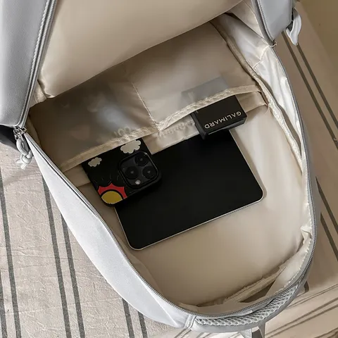 Sac à Dos Scolaire Style Japonais pour Femmes Grande Capacité Léger Nylon Étoile Imprimé Sac à Dos Décontracté Étudiants Avec Pendentif