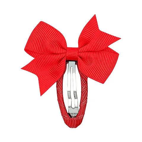 Grosgrain Ribbon Fishtail Bow Hair Clips For Kids Fully Wrapped Snap Clips Princess Girls Hair Accessories Hairpins