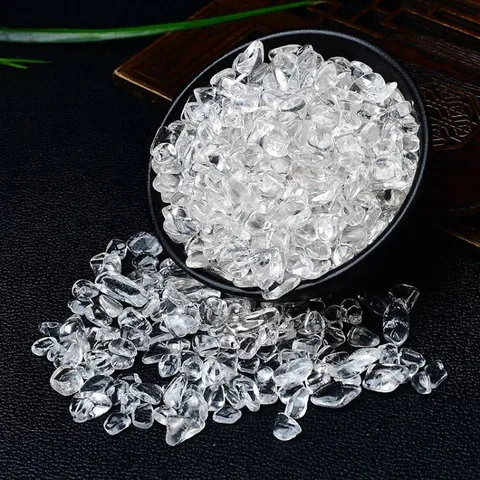 Éclats de Cristal de Quartz Naturel Pierres de Guérison et de Purification Galets Décoratifs Polis pour Aquarium Maison Bureau