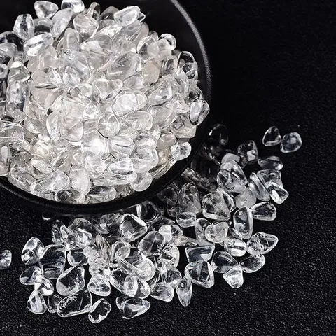 Éclats de Cristal de Quartz Naturel Pierres de Guérison et de Purification Galets Décoratifs Polis pour Aquarium Maison Bureau