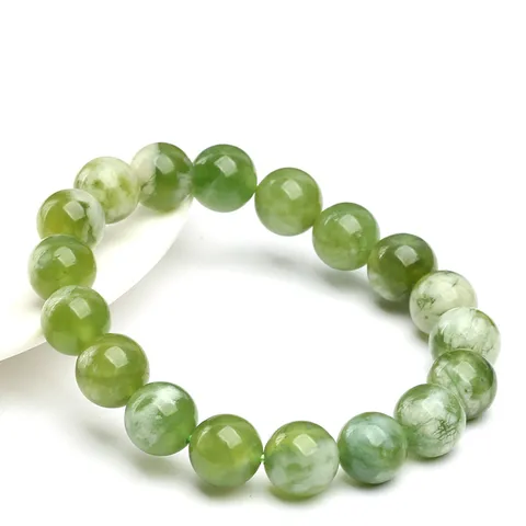 Natural Xiuyan Jade Green Grapes Macchiato Beaded Bracelet Original Design Handmade Stone Jewelry For Women Men Unisex Gift