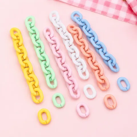 Colorful Acrylic U-Shaped Chain Link Open Buckle Clasp For DIY Jewelry Making Phone Charm Bag Keychain Accessory