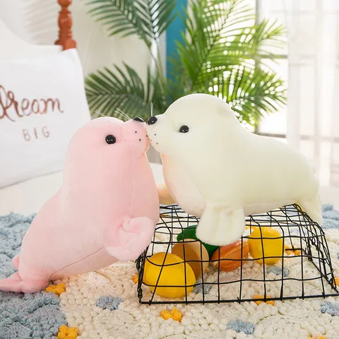 Realistische Seelöwe Robbe Plüschtier Weiche Daunenbaumwolle Gefüllte Tierpuppe Polare Ozeanwelt Meerestier Spielzeug Für Kinder Geburtstagsgeschenk
