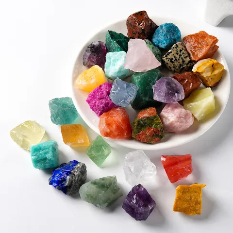 Natuurlijk Kristal Ruwe Steen Aromatherapie Diffuser Stenen Amethist Rozenkwarts Fluoriet Veelkleurig Genezende Kristallen Voor Huis Yoga Decor Cadeau