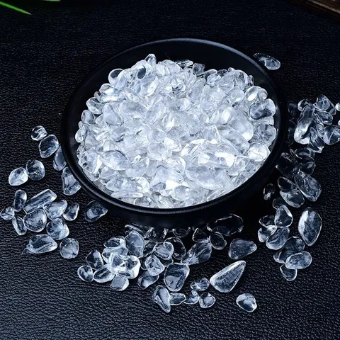Natural White Crystal Crushed Stones Polished Quartz Chips For Jewelry Degaussing Purification Healing Stones Home Office Meditation Decor