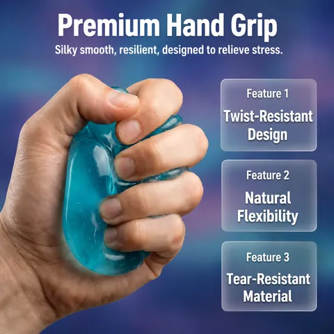 Jouet Squishy Glaçon Transparent Rebond Lent TPR Décompression Soulagement du Stress Jouet Fidget Sensoriel