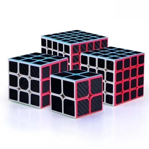 Professional Third-Order Speed Magic Cube Frosted Carbon Fiber Texture Multicolor Puzzle Cube Educational Toy For Kids Adult Racing Competition