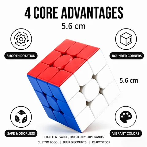 Cubo Magique de Vitesse Professionnel Texture en Fibre de Carbone Givrée Lisse Puzzle Jouet Éducatif pour Enfants Adultes