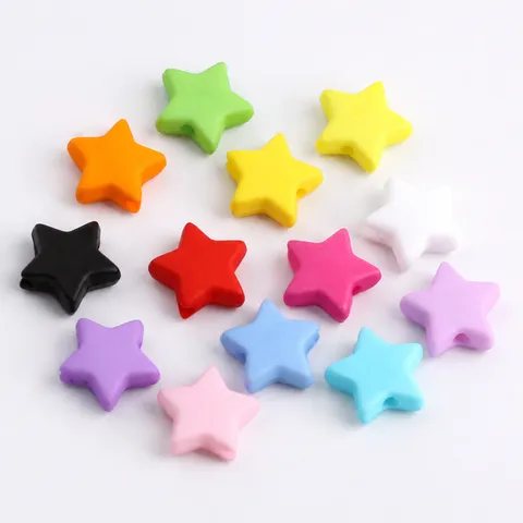 Kleurrijke Matte Acryl Ster Kralen Kleine Vijfpuntige Ster Losse Kralen Voor DIY Sieraden Maken Armband Ketting Accessoires