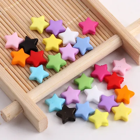 Kleurrijke Matte Acryl Ster Kralen Kleine Vijfpuntige Ster Losse Kralen Voor DIY Sieraden Maken Armband Ketting Accessoires
