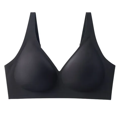 Women Seamless Deep V Bra Plus Size Wireless Soft Support Breathable Polyamide Nylon Everyday Lingerie Top Unlined Bralette