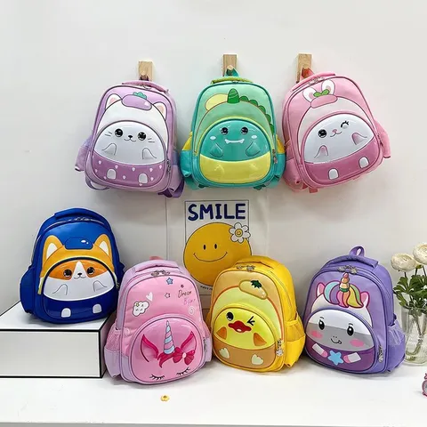 Cartoon 3D Animal Kids Backpack Waterproof Spine Protection Preschool Kindergarten School Bag For Boys Girls Nursery Travel Daypack