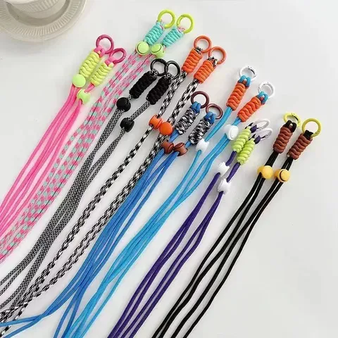 Universal Adjustable Polyester Braided Cell Phone Lanyard Crossbody Neck Strap Dual Hook Phone Cord For All Smartphones